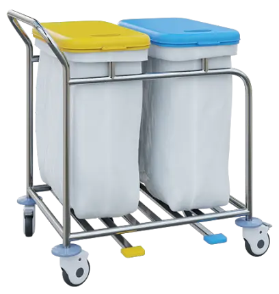 VNP Plus 02 vozík na prádlo a tříděný odpad, víko modré a žluté